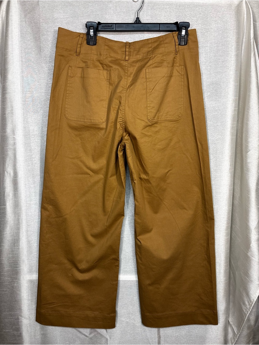 ee:some Brown Wide Leg Pants L Scallop Pockets Boho Coastal NWT - Picture 6 of 8